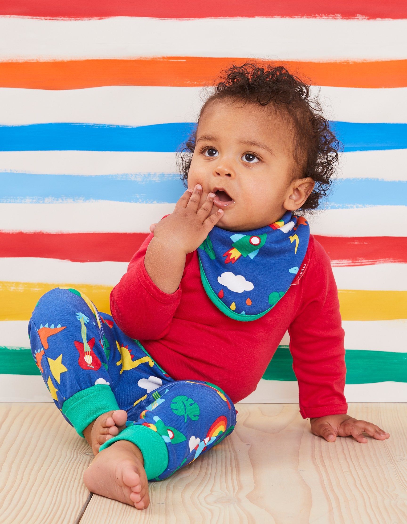 Toby Tiger Babyhose mit Dino und Auto Print