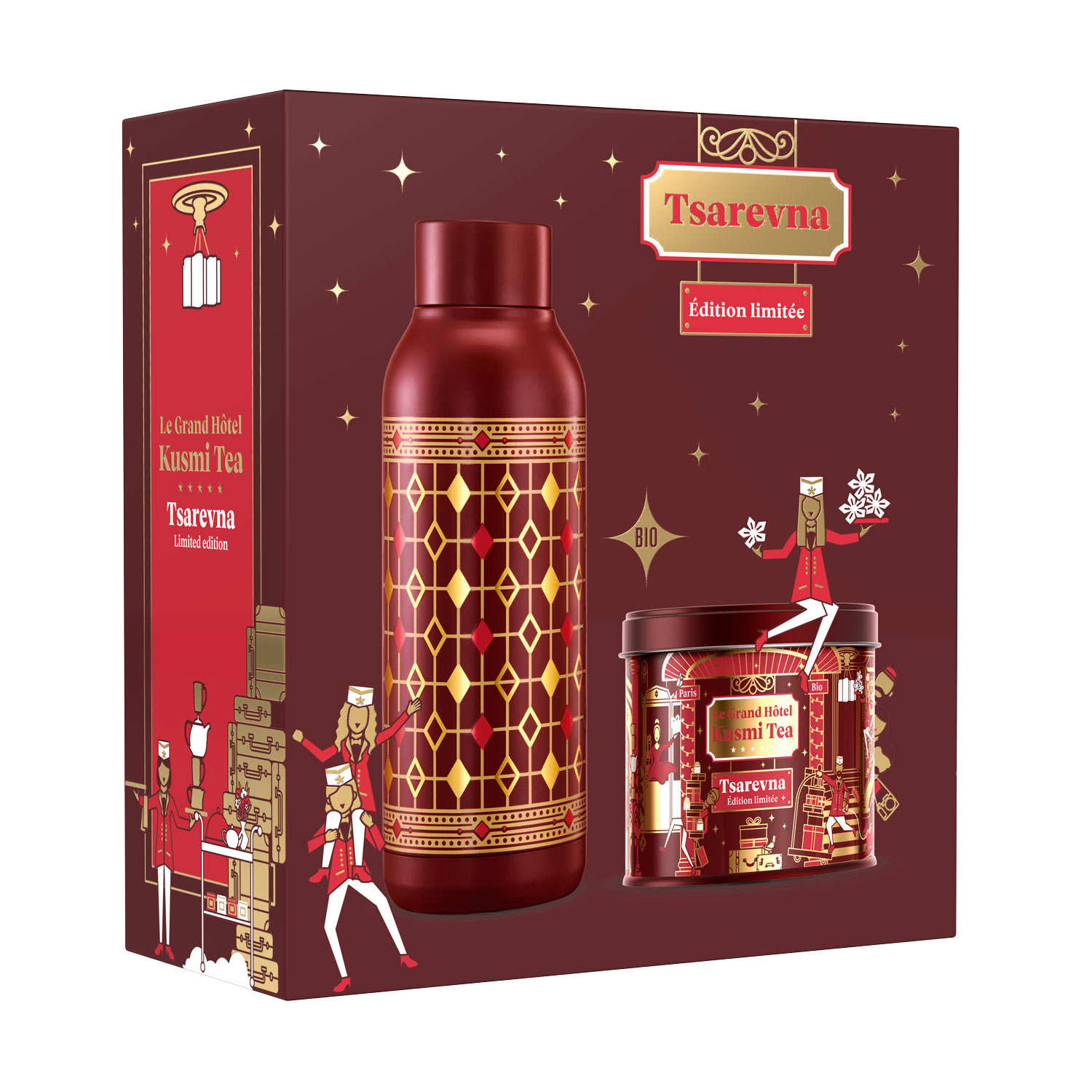 Coffret Tsarevna bio avec sa gourde Kusmi Tea