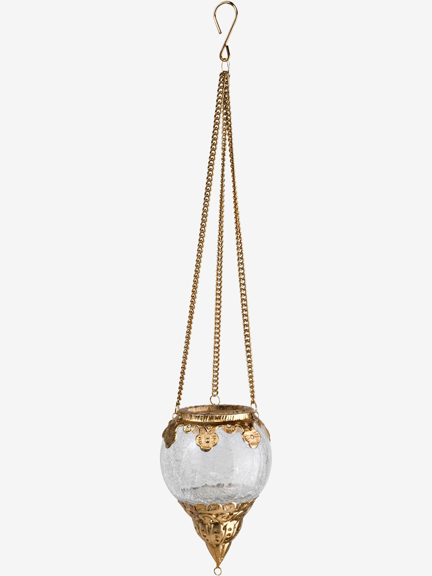 Panier suspendu pendentif en verre