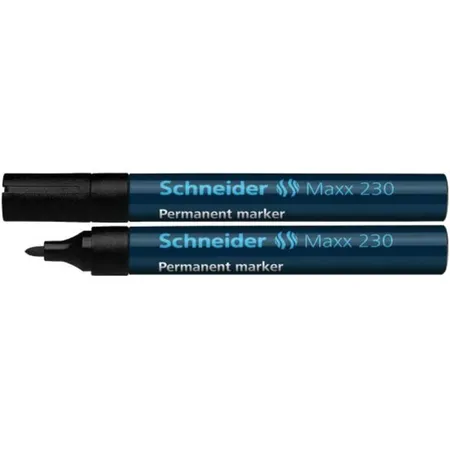 Schneider Permanentmarker Maxx 230 mit Rundspitze, schwarz, 1-3mm