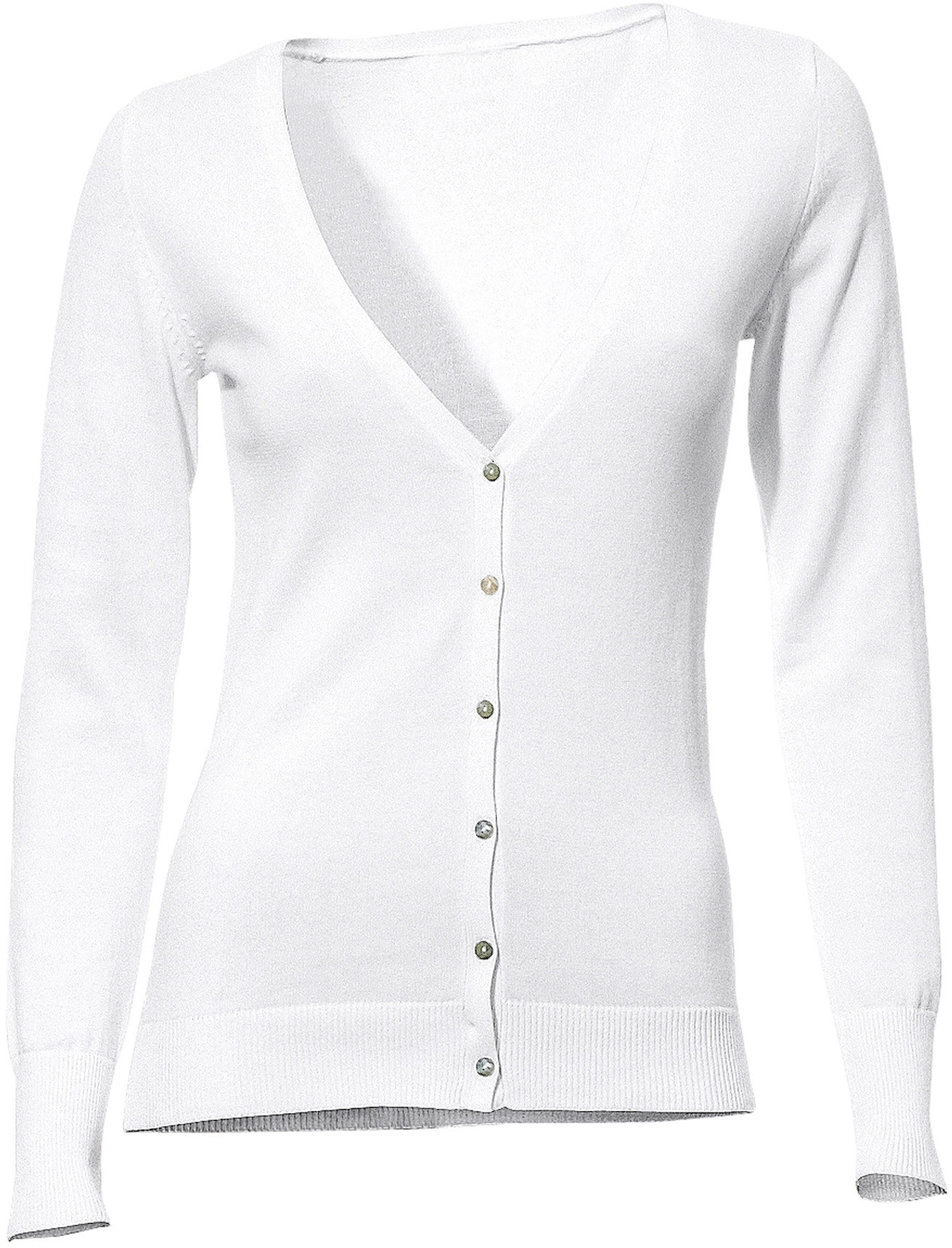 heine Feinstrickjacke in weiß