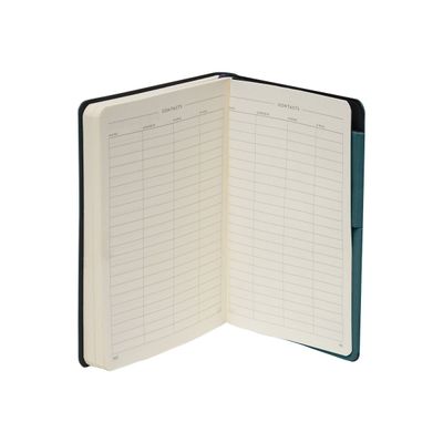 Legami My Notebook - Carnet de notes à élastique - 9,5 x 13,5 cm - ligné - bleu pétrole