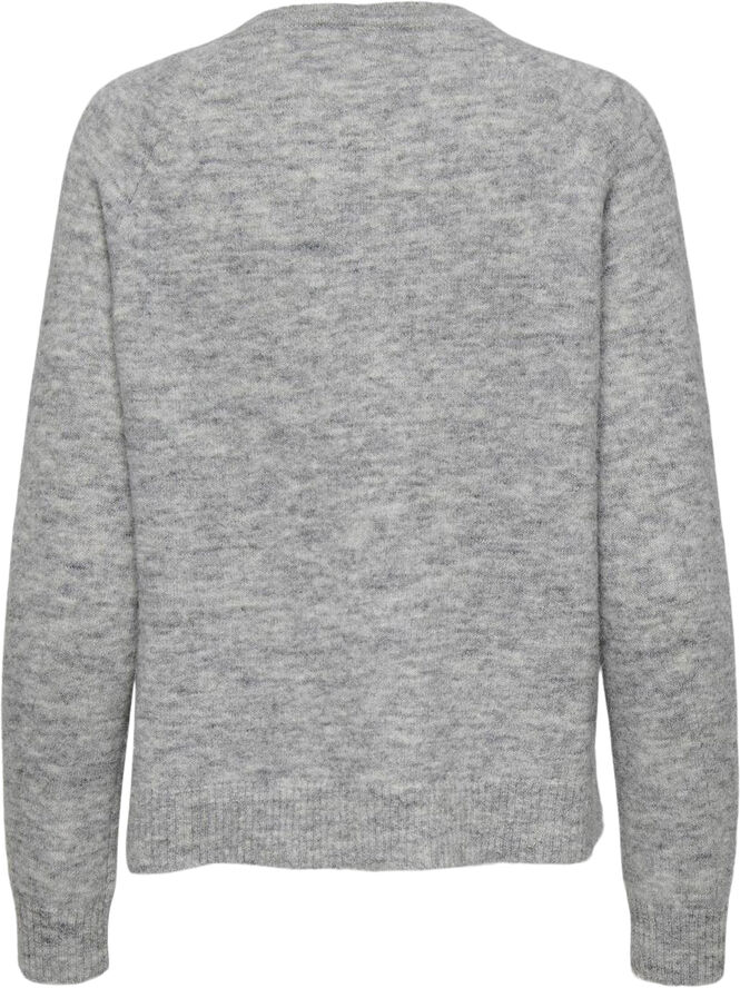 ONLY ONLALLISON LS O-NECK CARDIGAN EX KN Grå