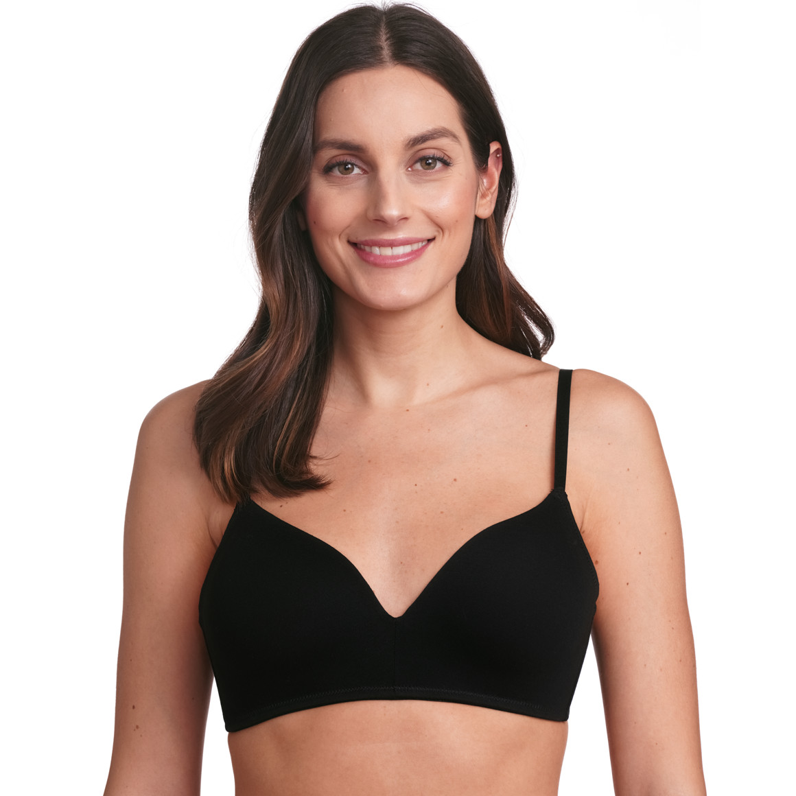 Gina Benotti 2 Damen Soft-BHs aus Baumwolle schwarz / hellgrau