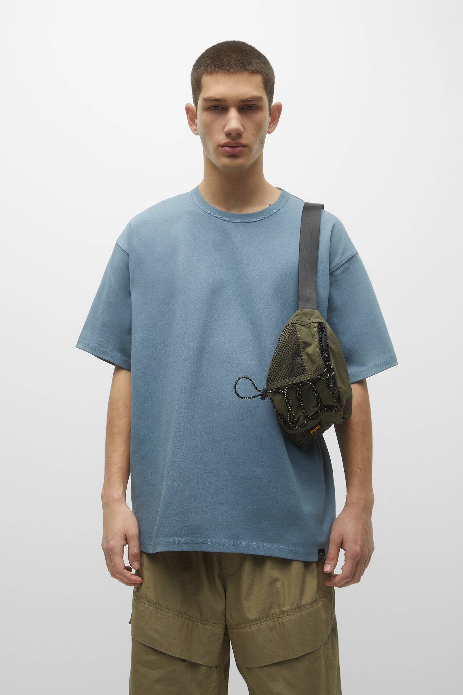 CAMISETA DE MANGA CURTA DE PESADO - AZUL