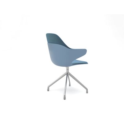 Lot de 2 chaises KHONG - avec accoudoirs - bleu