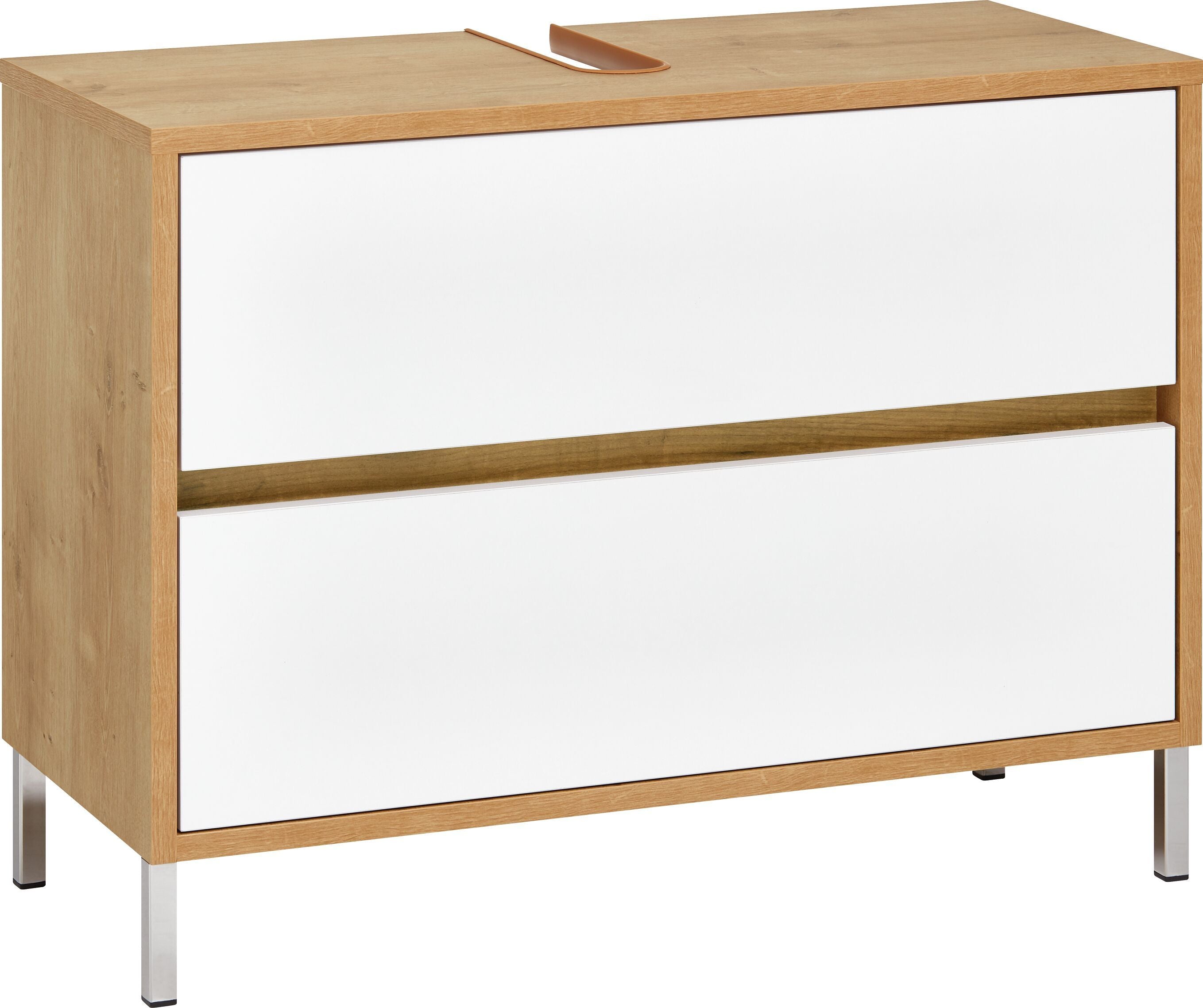 SIERRA Lavaboy - Eiche / Weiss / B: 80.0 cm x T: 35.0 cm x H: 60.0 cm