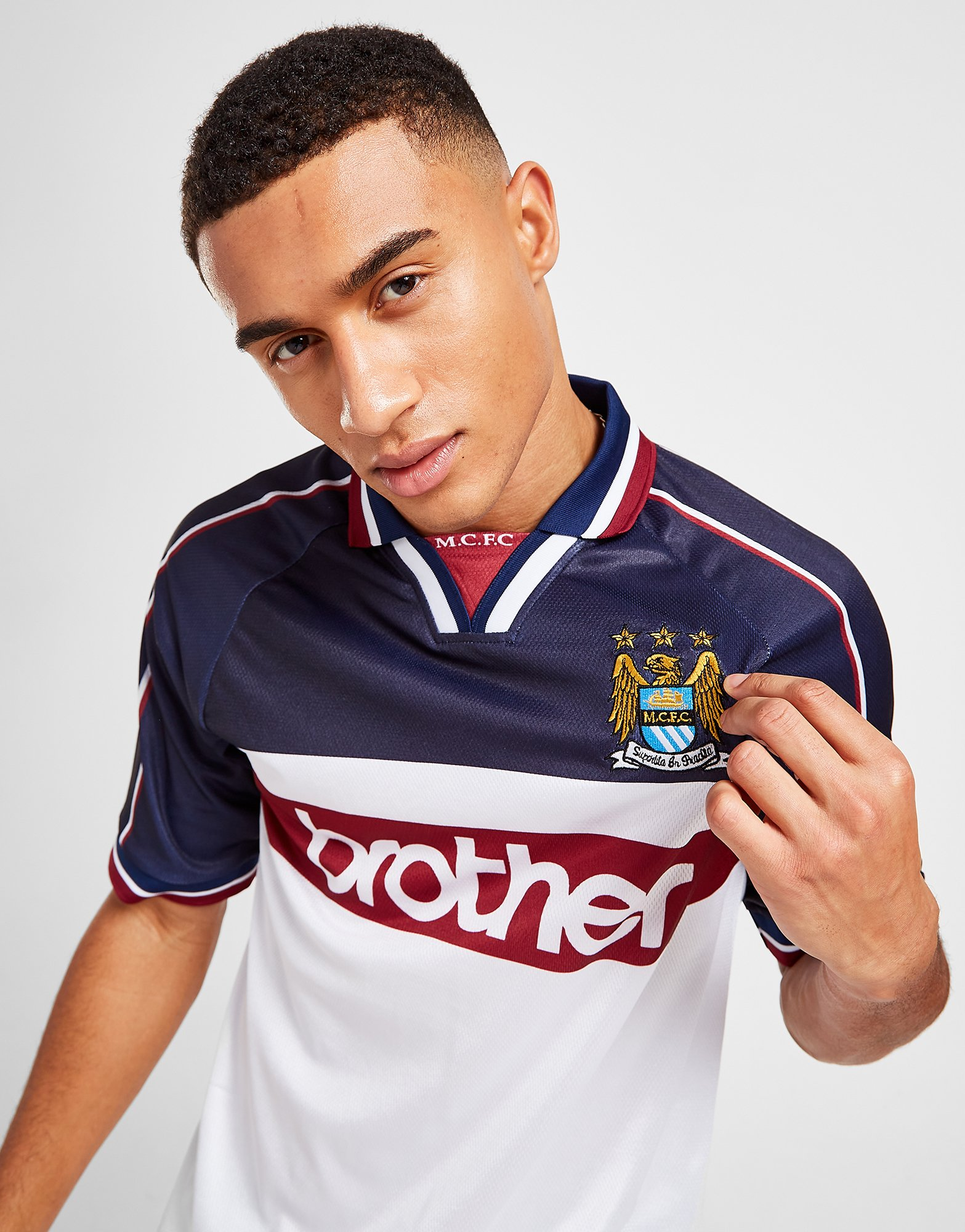 Score Draw Maillot Rétro Extérieur Manchester City FC '98 Homme