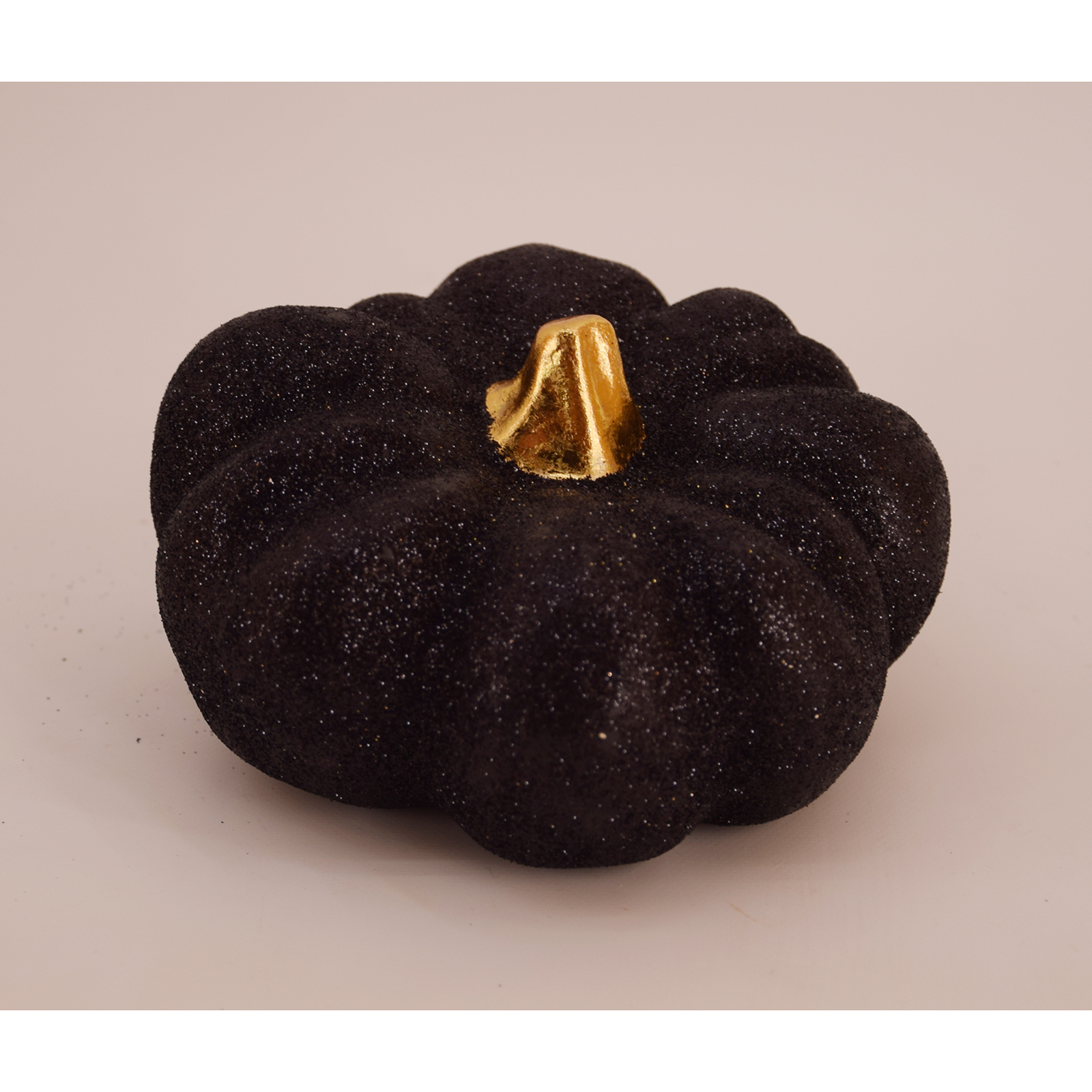 Deko Kürbis - schwarz - Keramik - 14 cm