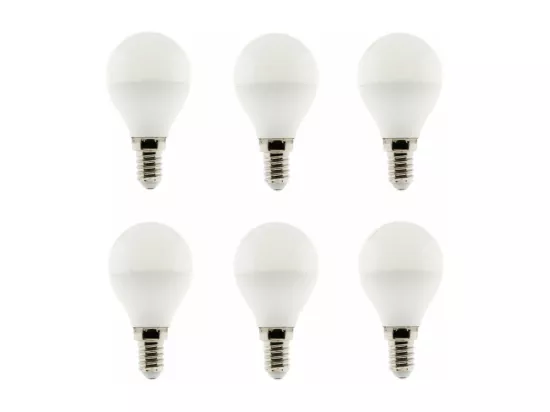 Lot de 6 ampoules LED sphériques 5W E14 400lm 6500K - Zenitech