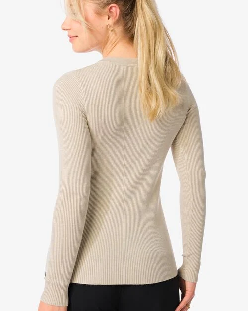 haut femme Louisa côtelé sable