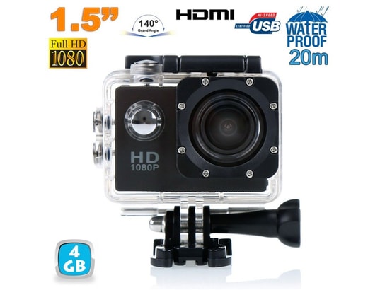 YONIS - Caméra sport action étanche ECRAN 1,5 HD 1080p grand angle ...