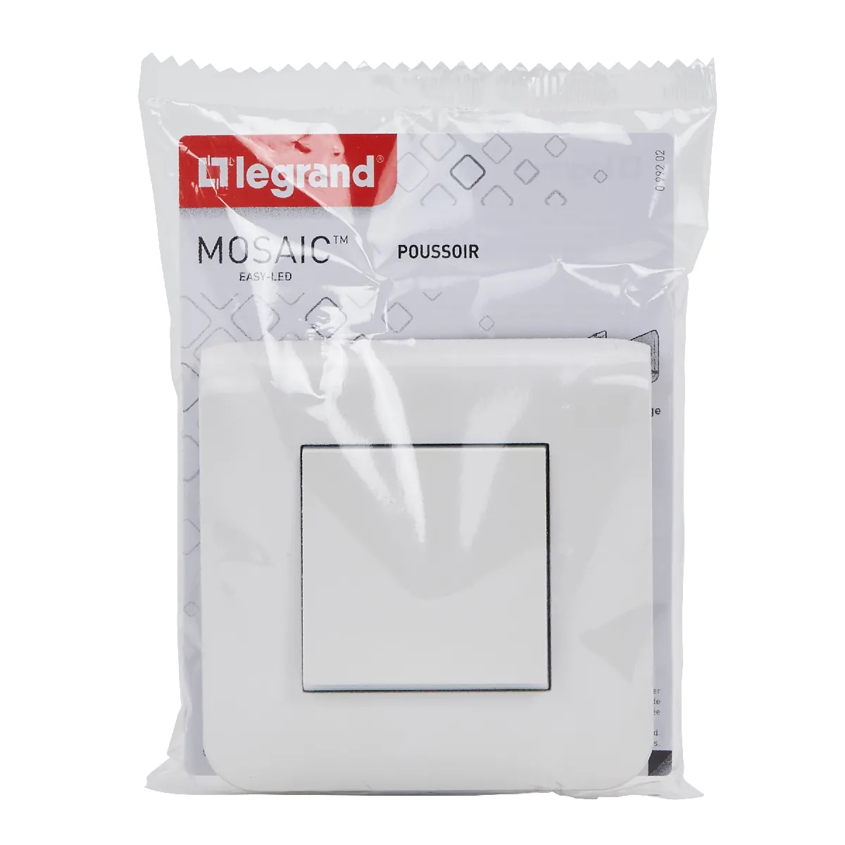 Legrand Bouton Poussoir Mosaic Blanc