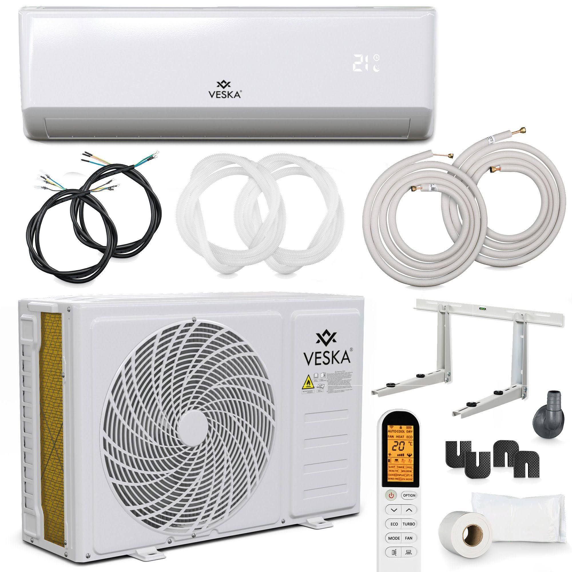 VESKA Split-Klimagerät Inverter Klimaanlage 12000 BTU 3,5 KW