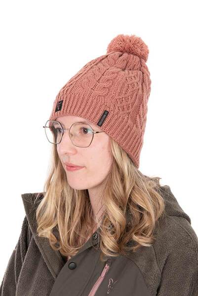 Bonnet Fox Ladies Knitted Bobble