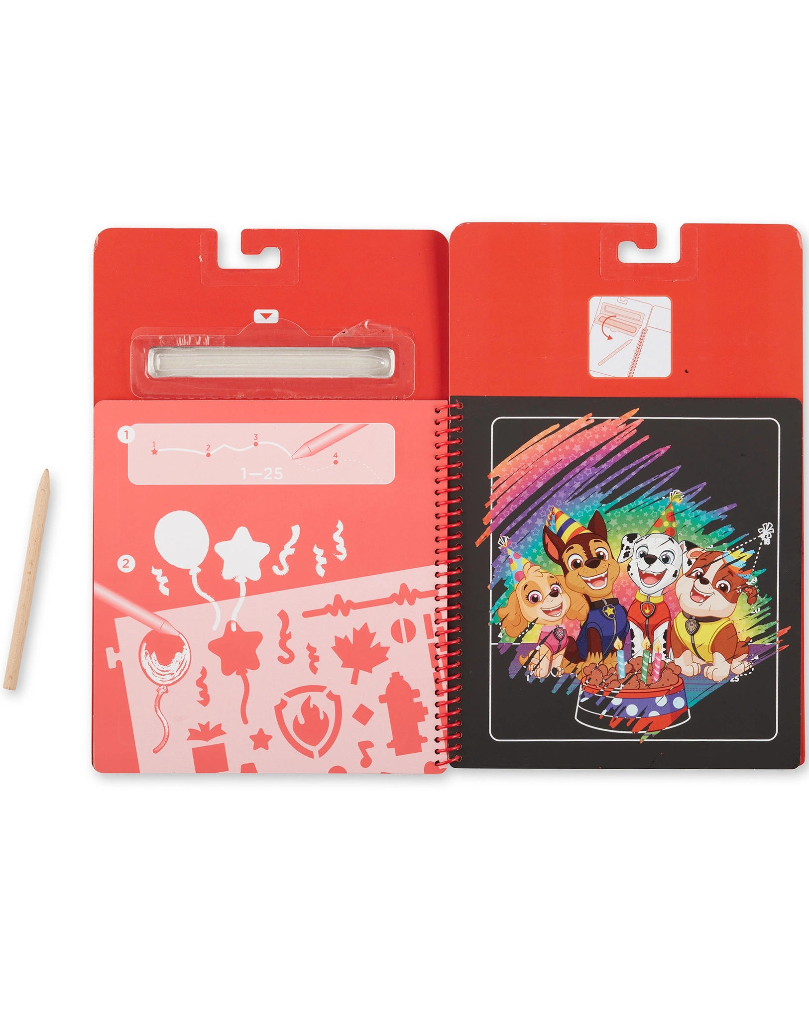 Kratzblock PAW PATROL - MARSHALL mit Holzstift
