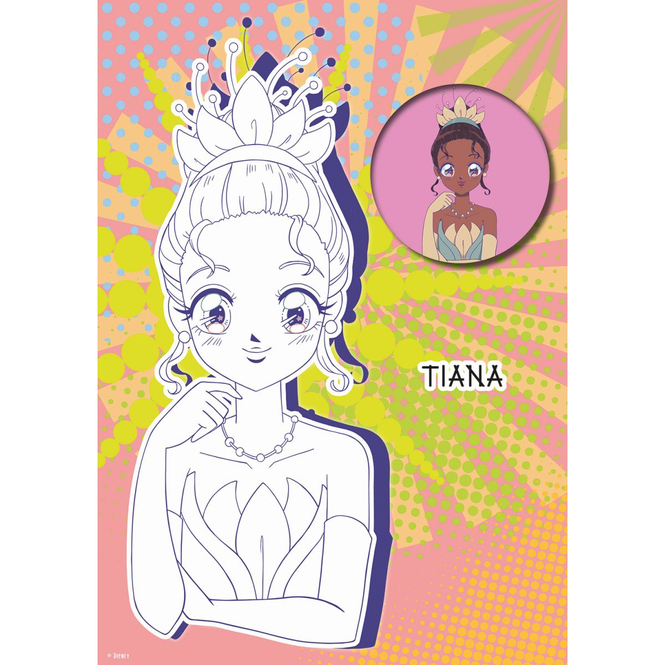 Disney Prinzessin - Mein zauberhafter Manga-Malblock - Mit Stickern