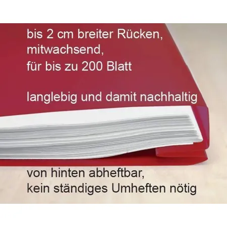 FLVG 21 A4 Schnellhefter + 1 Block kariert, in verschiedenen Farben von hinten abheftbar Edition Onkel Schwerdt