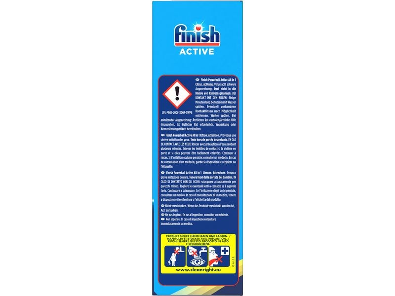 Finish Maschinenspülmittel Active All-in-1 Classic Citrus 8 Spülmaschinentabs für die tägliche Reinigung