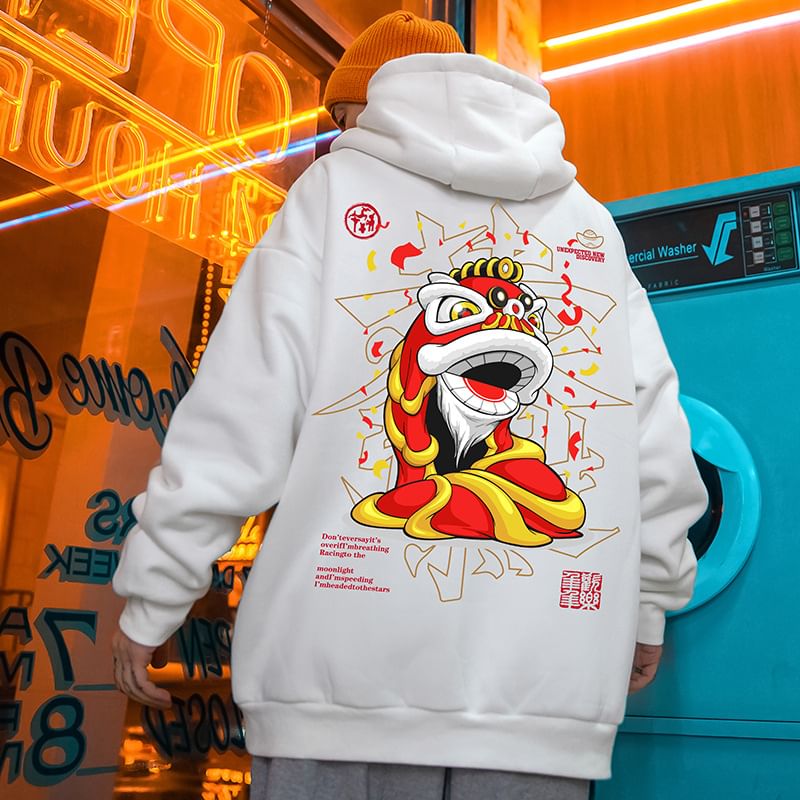 Cowpow - Leeuwendans Print Hoodie