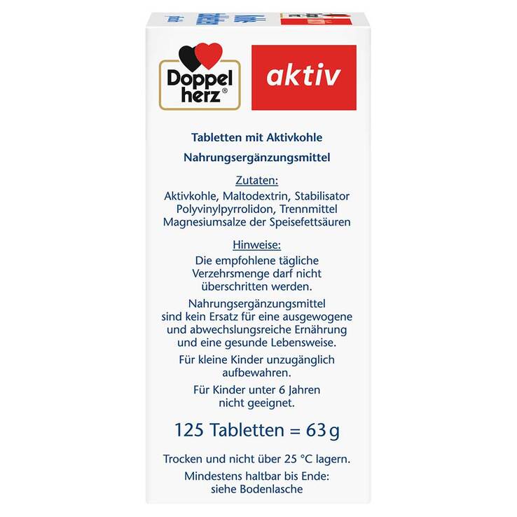 Doppelherz Kohletabletten, 125 St