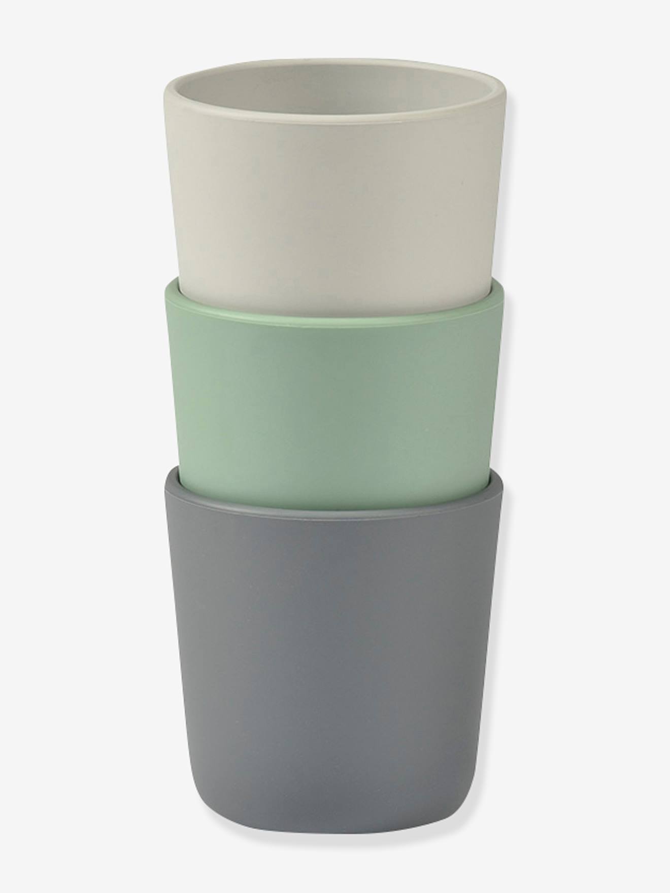Conjunto de 3 copos de silicone multicoloridos BEABA