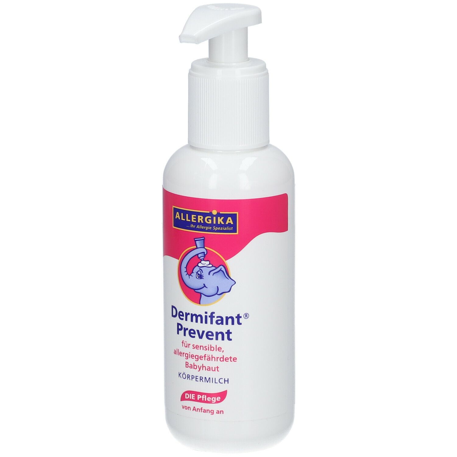 Dermifant® Prevent Körpermilch - Körpermilch für sensible, allergie-gefährdete Babyhaut, speziell entwickelt für Babys & Kids aus Allergiker-Familien. Zieht schnell ein.