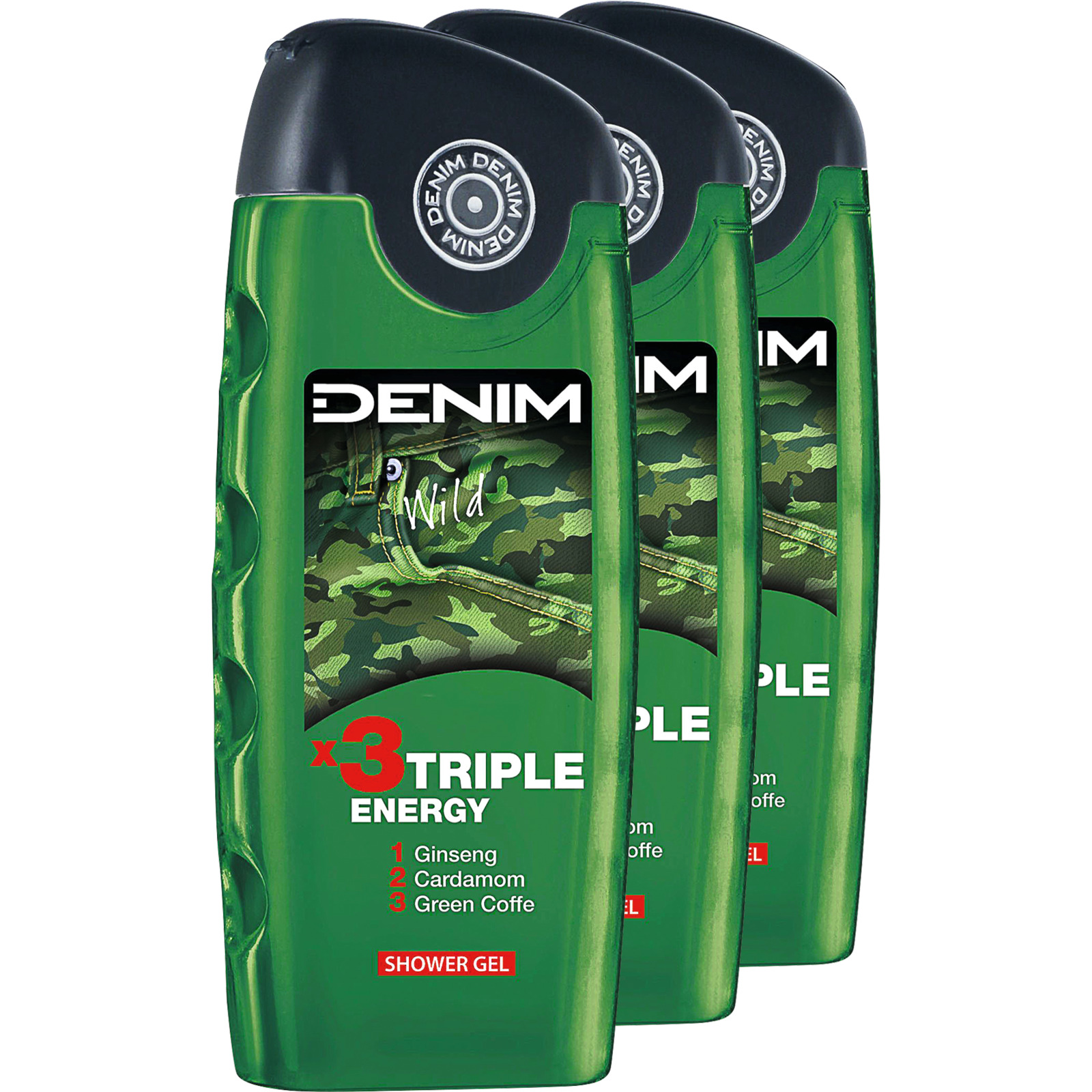 Denim Duschgel Wild 3 x 250 ml