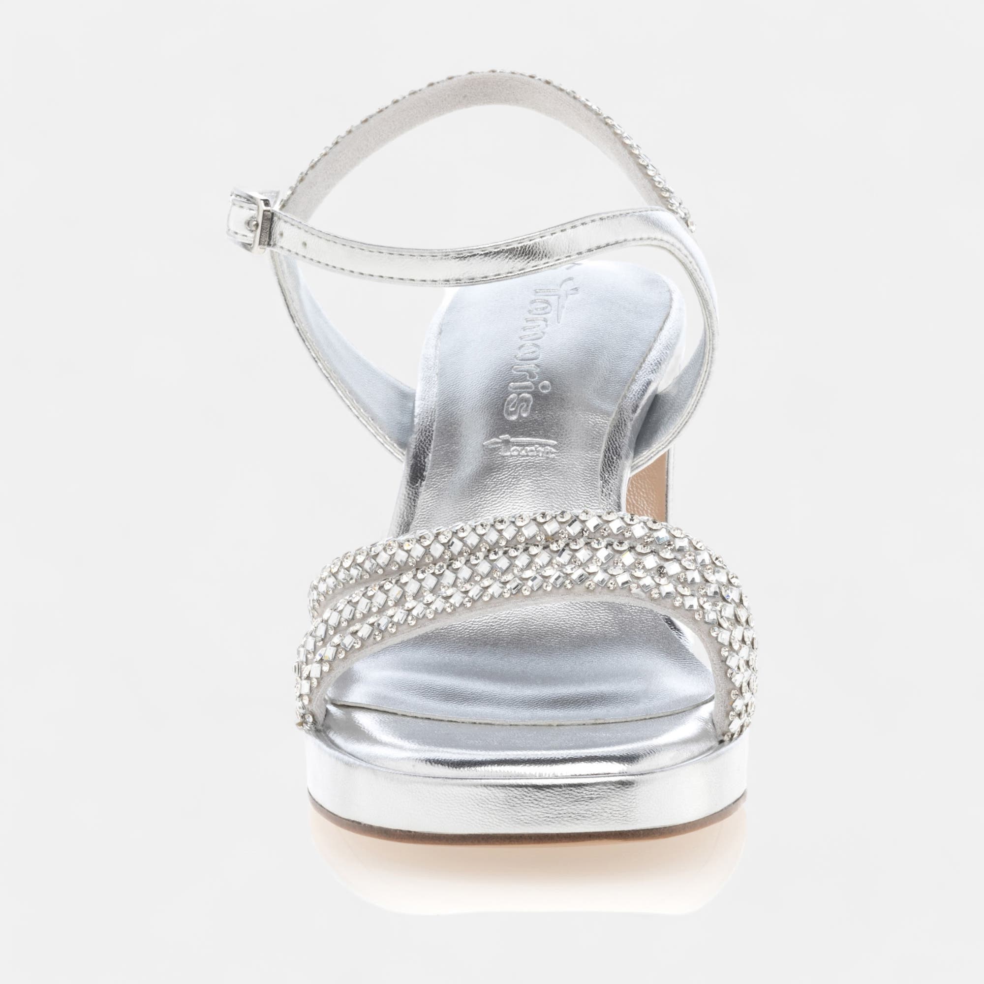 Nu-pieds à talon Femme argent