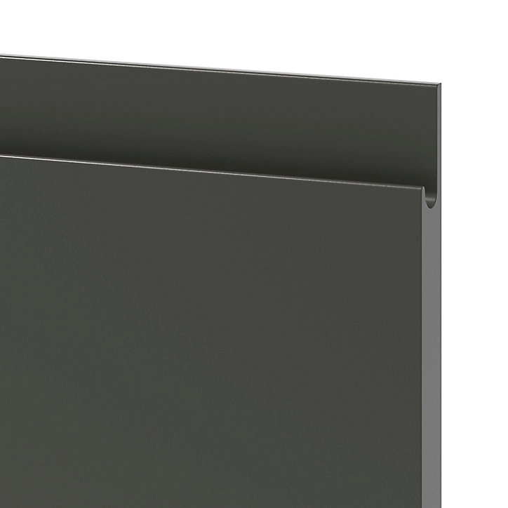 Porte de meuble de cuisine Garcinia gris anthracite brillant l. 45 cm x H. 60 cm GoodHome
