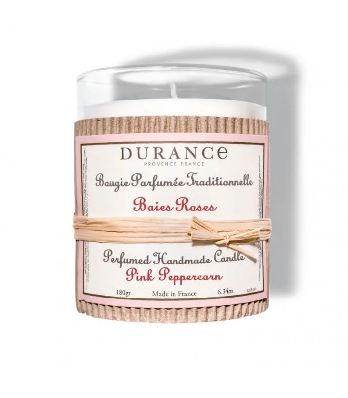Bougie Parfumée Baies Roses 180 gr