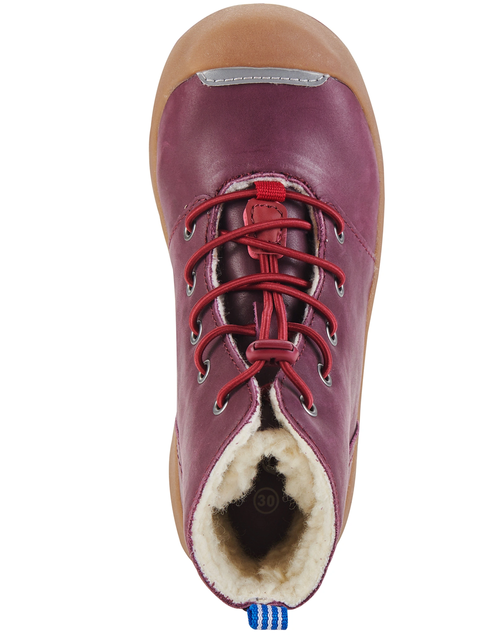 Lederstiefel SIIPI in eggplant/beet red