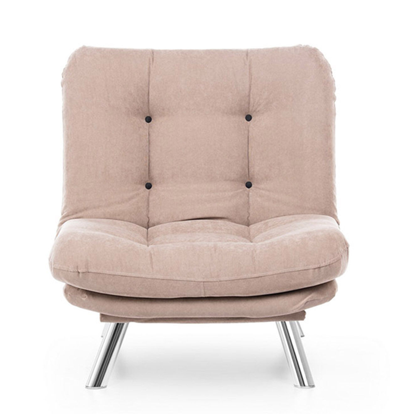 Homitis Fauteuil convertible pouf Misa beige - 70x52x40 cm