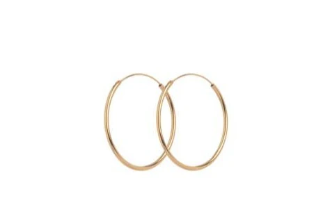 Pernille Corydon  Mini Plain Hoops øreringe - Forgyldt