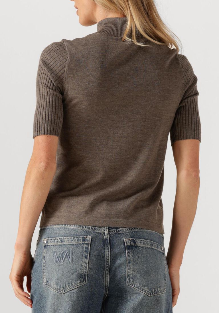 taupe mos mosh trui mmrelena turtleneck ss knit