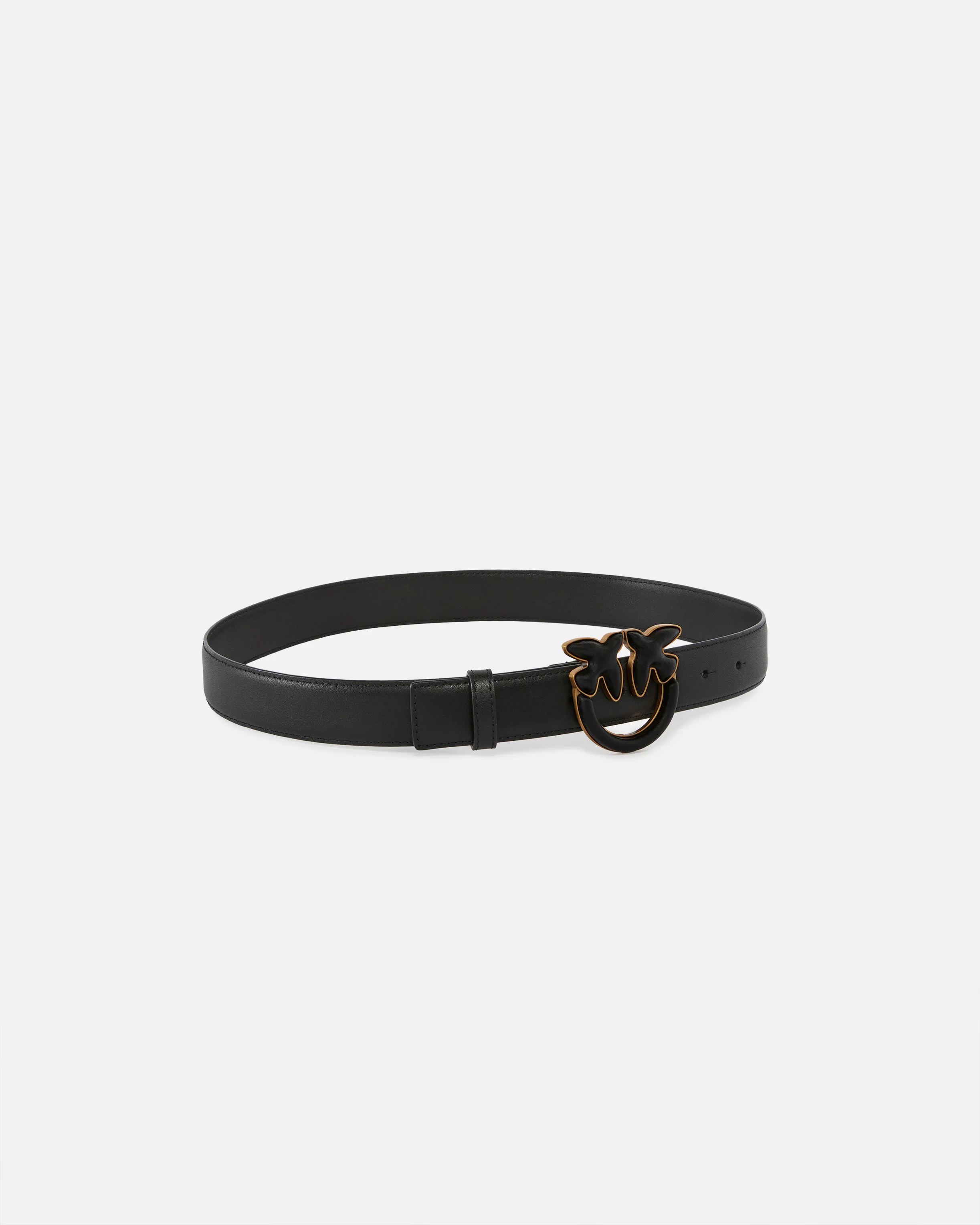 Ceinture de 3 cm avec boucle recouverte | Noir