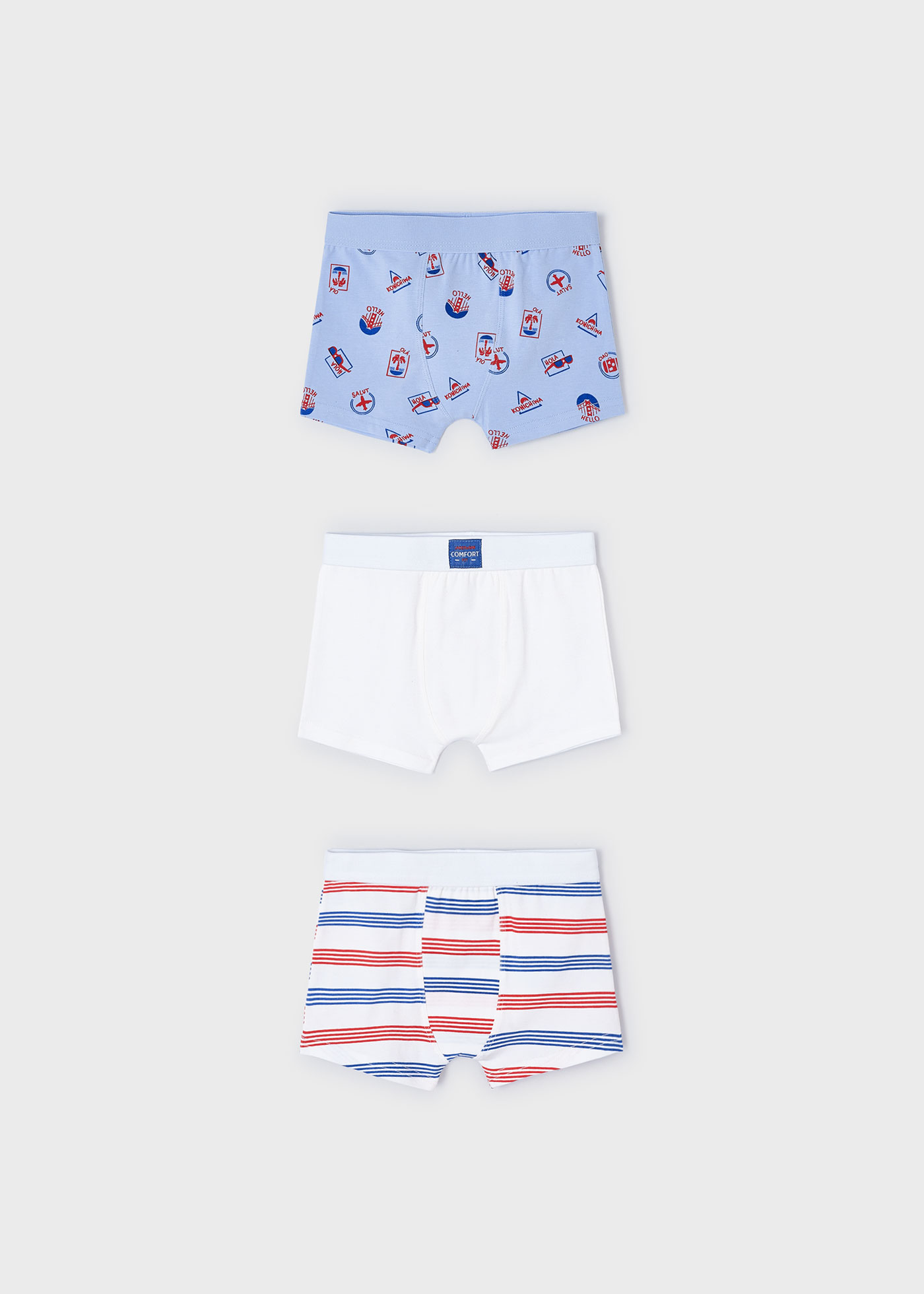 Conjunto de boxer infantil Riviera de 3 peças