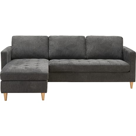 Sydney sofa med chaiselong - mørkegrå