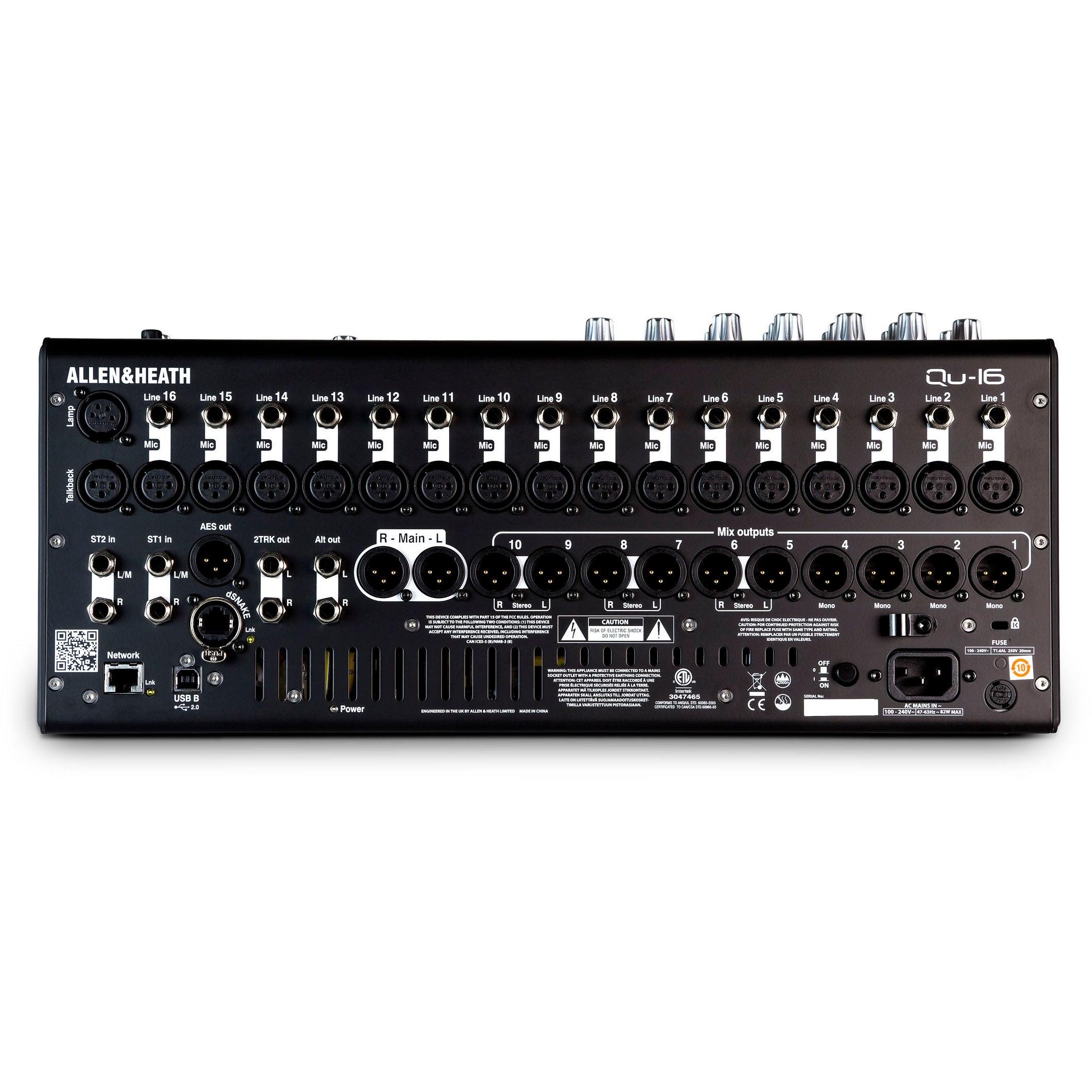 Allen & Heath Qu-16 digital mixer 22 in / 12 out