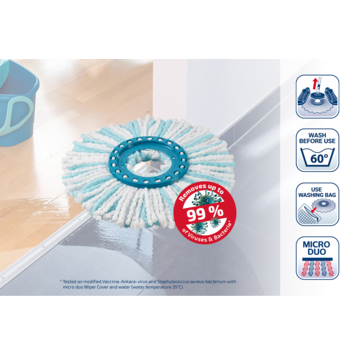 Leifheit Clean Twist Micro Disc mop ergo vervangingskop - duo microvezels