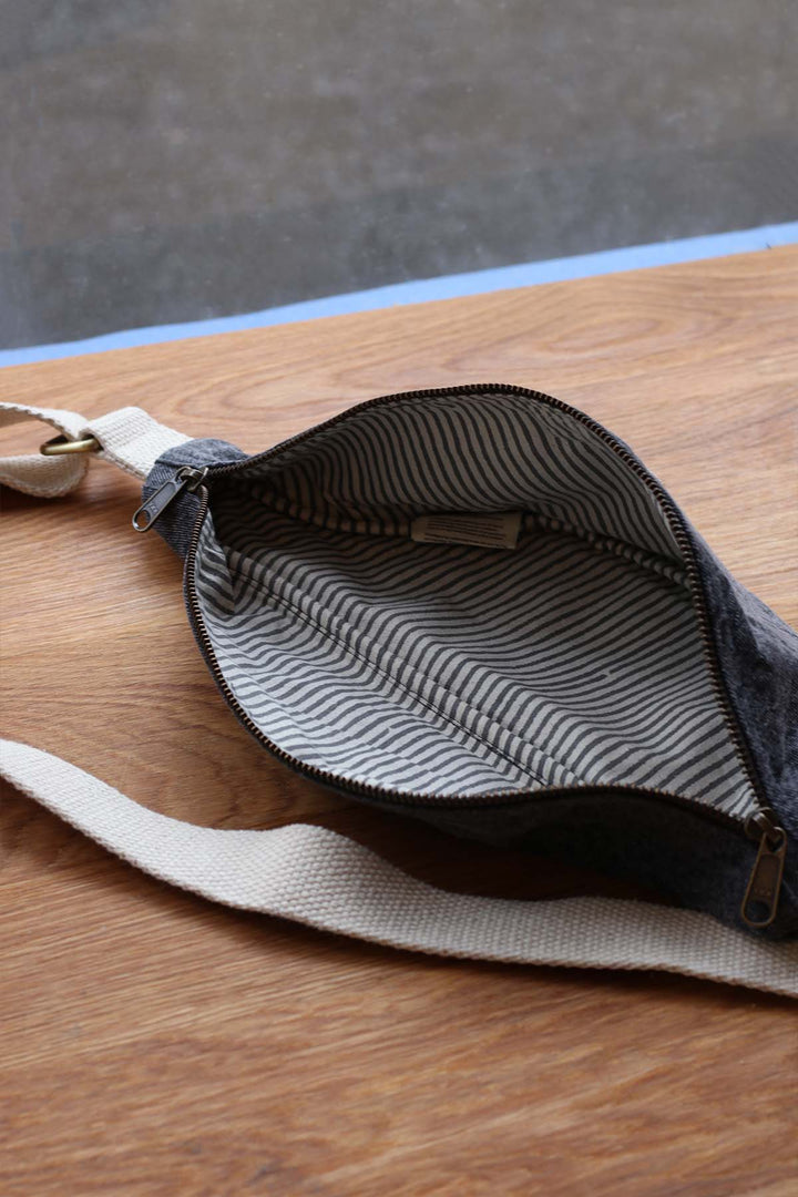 Sac banane Olivia Denim Gris