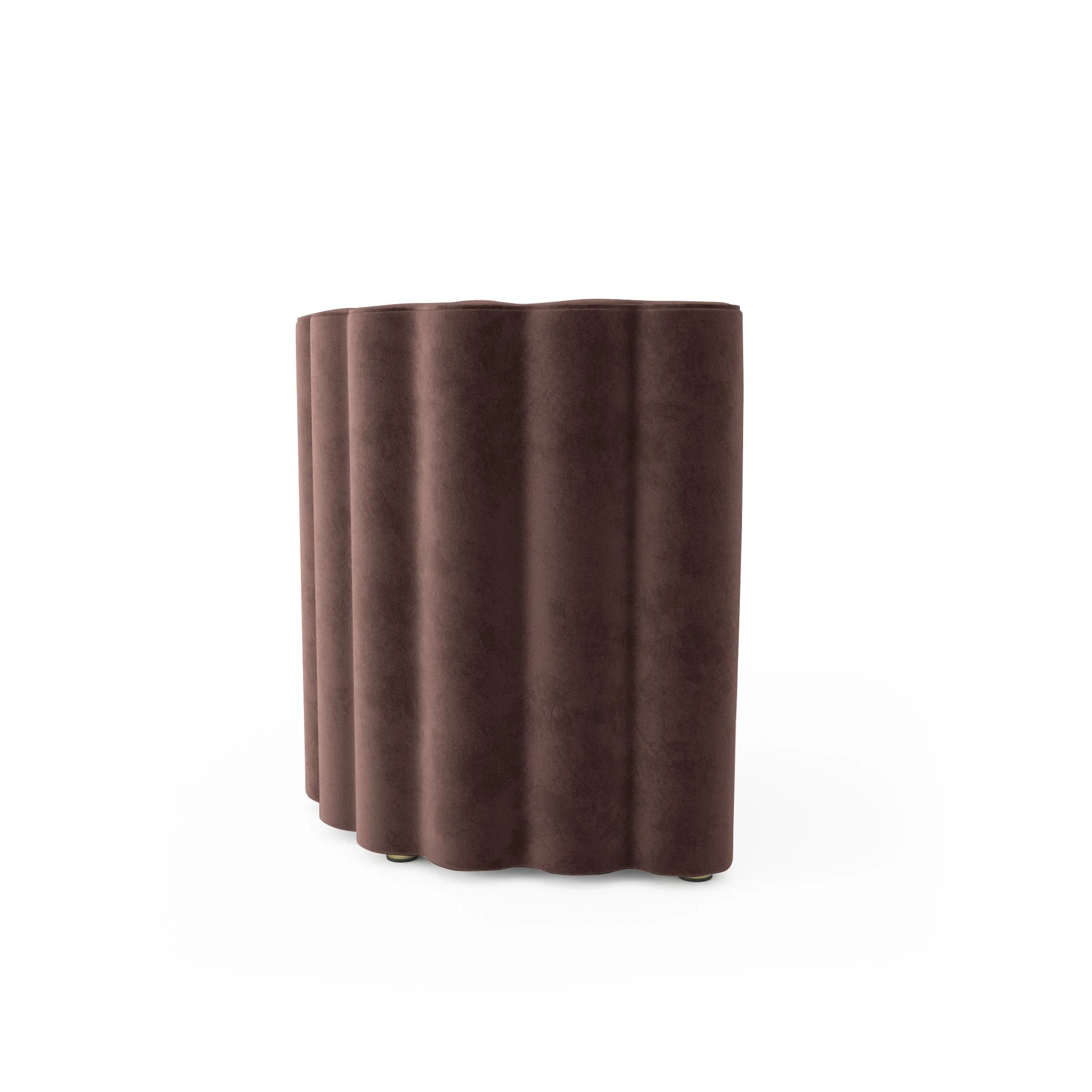 FRIDA - Fauteuil vintage en velours | Marron