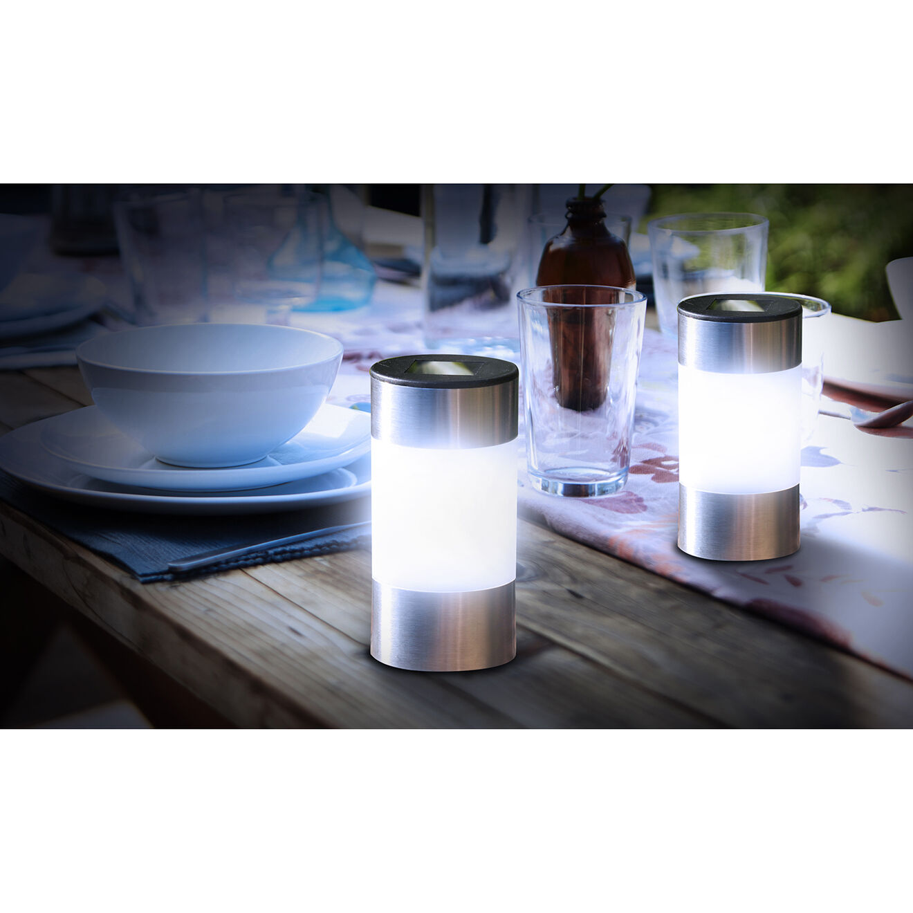 Pratik Garden 8 Bornes solaires Inoxia acier