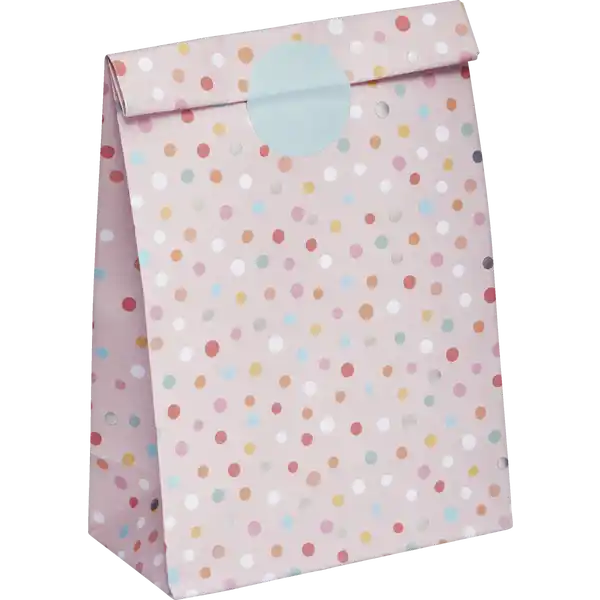 8er Set Papiertüten bunt mit Stickern