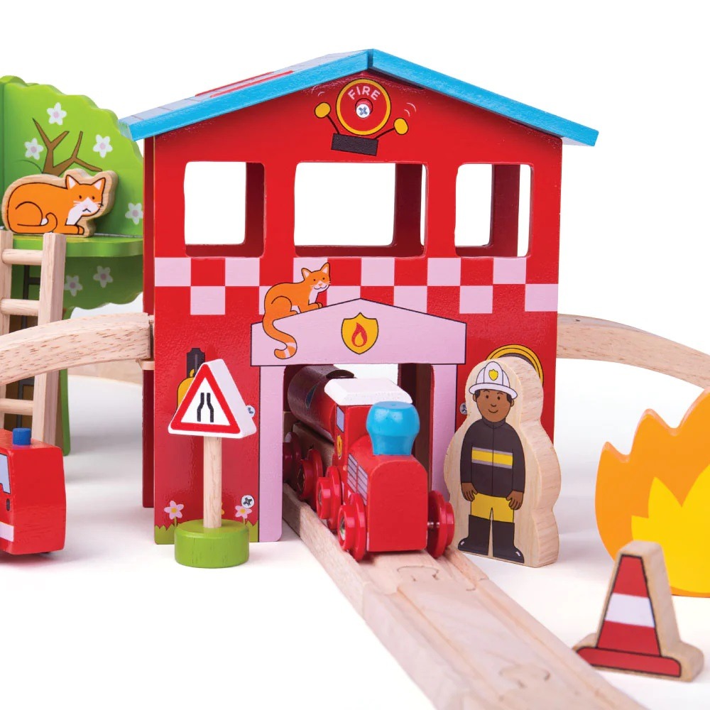 Circuit de train caserne de pompiers