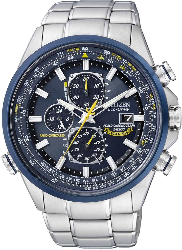 Citizen Funkchronograph »Promaster Blue Angels« Armbanduhr, Herrenuhr, Solar, Stoppfunktion, Edelstahlarmband