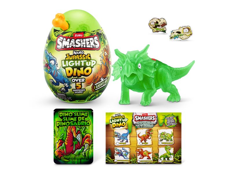 Zuru Sammelfigur Smashers – Light Up Dino Ei assortiert Spielzeugfigur