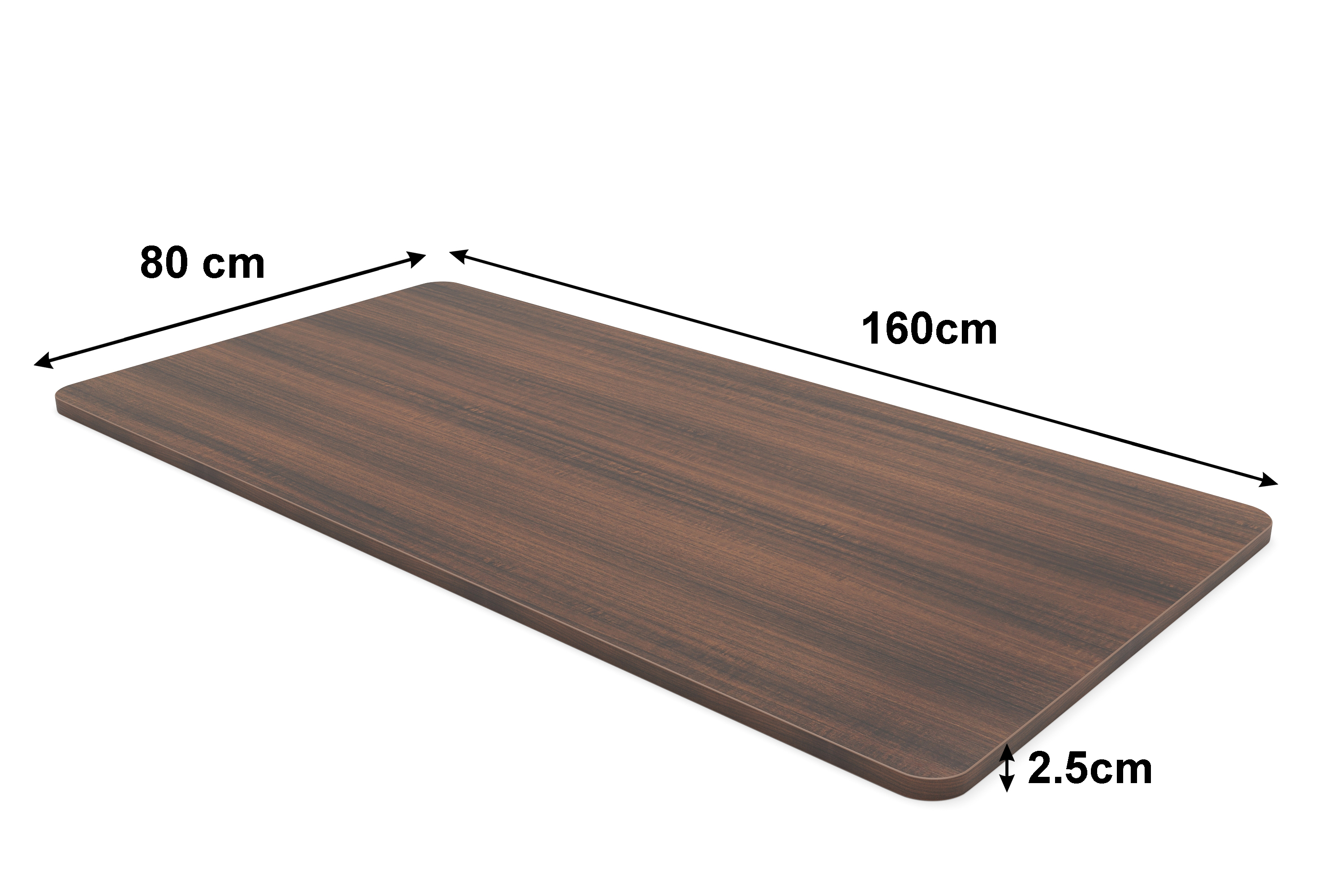 Tischplatte Stehpult braun 160 x 80 cm