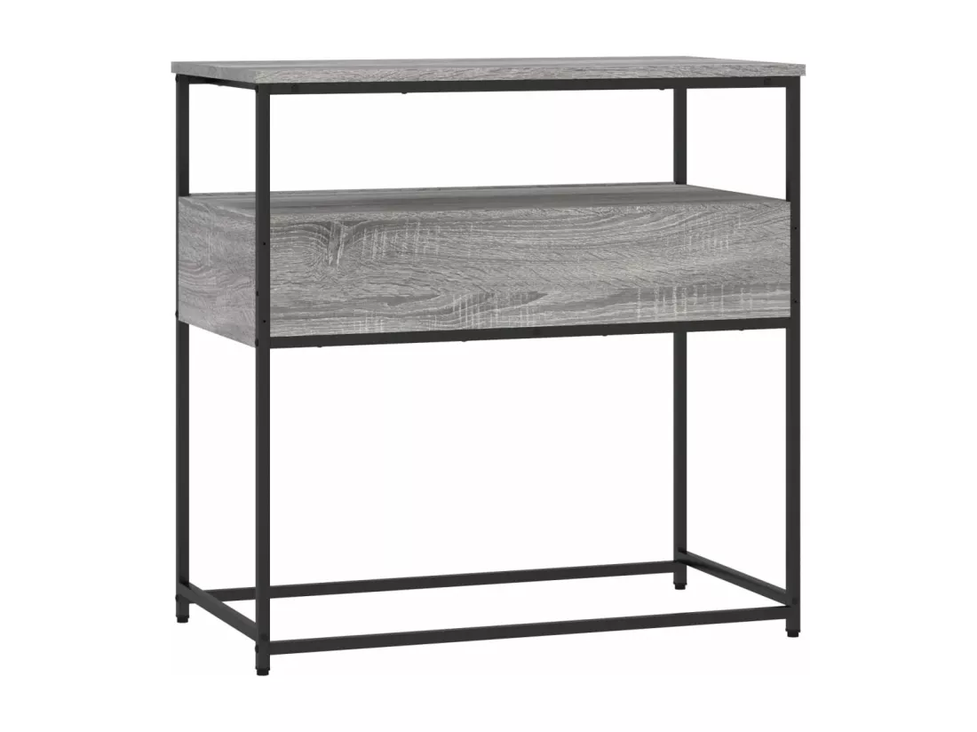Table console sonoma gris 75x40x75 cm bois d'ingénierie