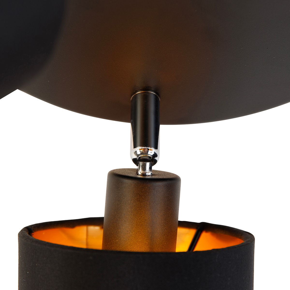 Moderne spot zwart met gouden binnenkant 3-lichts - Lofty